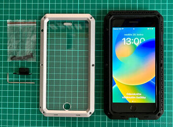 Heavy Duty obal - kryt na iPhone 8 Plus - hliníkový rám