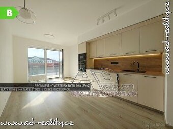 Pronájem novostavby zděného bytu 1+kk [36m2], balkon, parkin