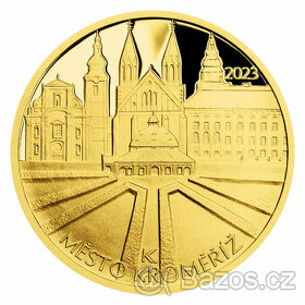 Pamětní zlatá mince ČNB 2023 Kroměříž PROOF