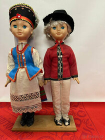 Staré panenky chlapec a dívka  Holandský kostým