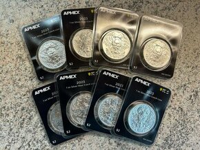 Prodám 1 oz stříbrnou minci Český lev 2023 APMEX - PCGS FS