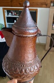 Měděný džbánek velmi starý / historie -
