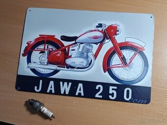 plechová cedule Jawa 250 pérák