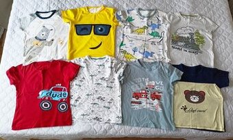 8x letní trička pro kluka, vel.122/128