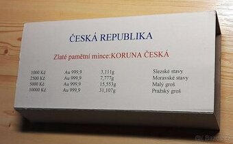 Originální obal na společnou etuji sady KORUNA ČESKÁ