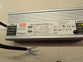 Mean Well HLG-320H-C700A LED driver, napájecí zdroj pro LED