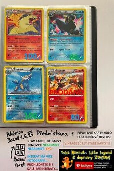 Kusové karty TCG Pokémon STARÉ PŘES 10LET (ORIGINÁL)