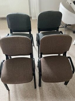 Kancelářské židle – 4x hnědé, 4x šedé - 1