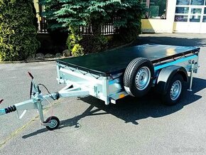Brzděný vozík 1300kg,pro náročné použití-svařovaný rám,2,65m