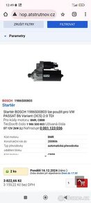 Startér Passat B6 2l tdi dsg