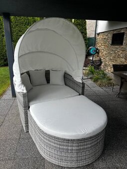 Luxusní zahradní postel / křeslo s polstarkami