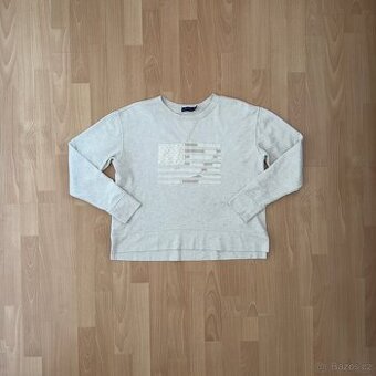 Ralph Lauren Polo krémová mikina s vlajkou USA | vel. M