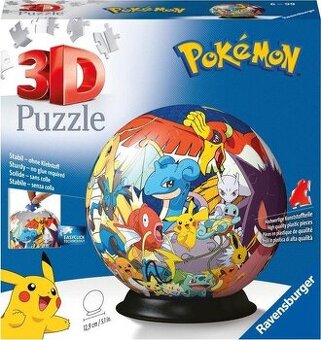 PUZZLE - BALL 3D. POKÉMON. EasyClick 73 dílků.
