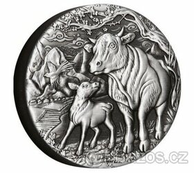 Austrálska lunárna séria III – Rok byvola 2021  2oz striebro