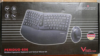 ergonomická sada klávesnice a myši Perixx Periduo-606, nová