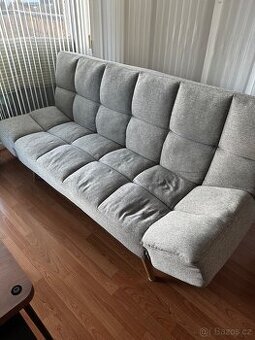 Rozkládací sedačka 182x82 šedá
