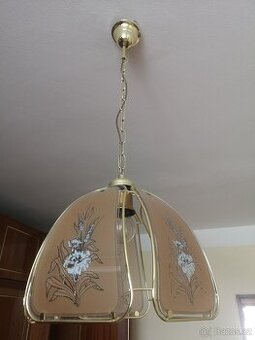 Skleněný retro lustr