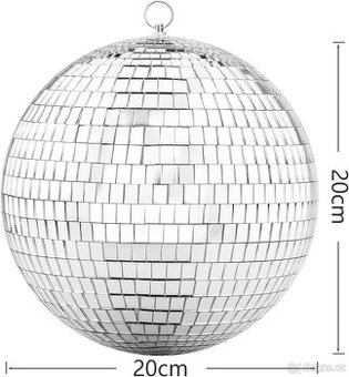 Zrcadlová disko koule 200 mm se závěsným kroužkem