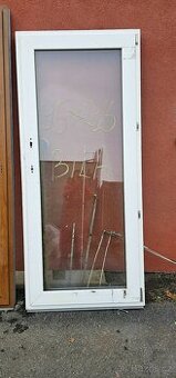 Vchodové dveře, 95x215cm, Profil Linear, trojsklo, nové, bíl