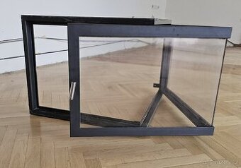 rohová krbová skleněná dvířka