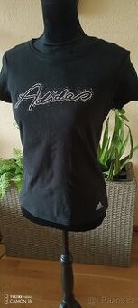 Nové černé tričko s kamínky Zn.Adidas