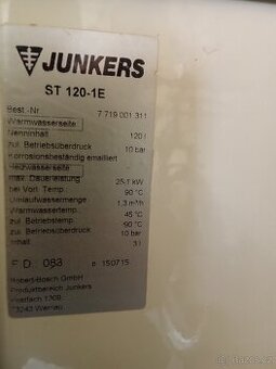 Kotel plynový Junkers ST 120-1E