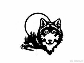 kovový obraz - vlk