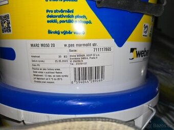 Marmolit 3x 20kg nový neotevřený