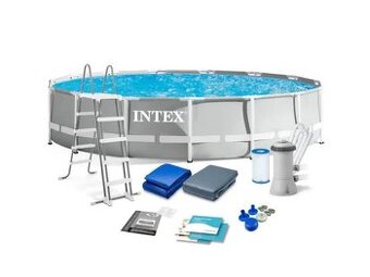 Bazén Intex 4,6m, písková filtrace, UV lampa a komplet přísl