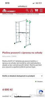 Plosina lešení žebřík