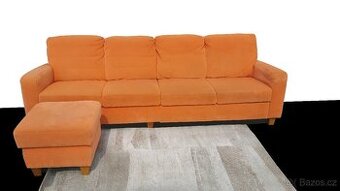 luxusní sedačka pro 4 + taburet – DOPRAVA