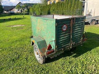 Vozík za auto ,autopřívěs, lesácký vozik,sazenice smrku - 1