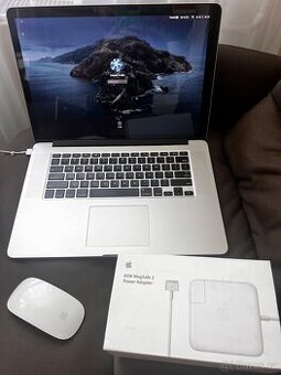 MacBook Pro 15 retina i7 256gb 8gb + Apple mouse2+nová nabij