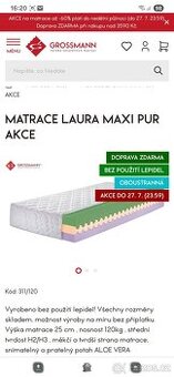 Matrace 120x200x25 š,d,v.