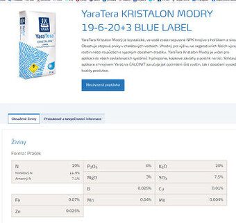 Kristalon MODRÝ-prodám