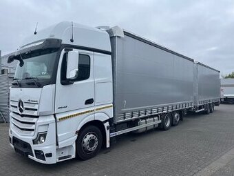 Mercedes-Benz ACTROS 2542 LnR vč. plachty a tandem přívěs