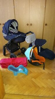 kočárek + autosedačka a vše pro miminko