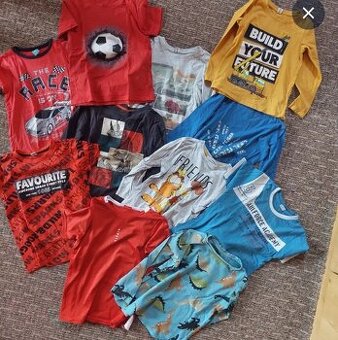 Chlapecká trička s dlouhým I krátkým rukávem 116