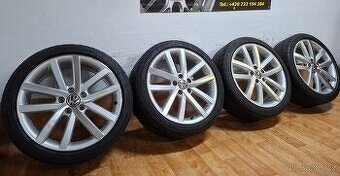 Alu kola R18 5x112 VW + letní pneu 225/40/18 Bridgestone