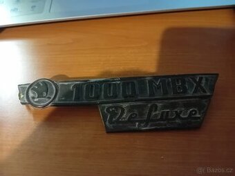 Nápis zadní kapoty Škoda 1000MBX nečištěný