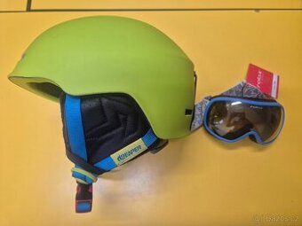 Detska lyzarska helma + nove bryle, velikost S/M