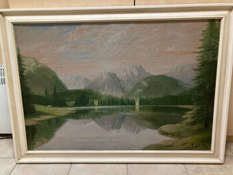 Originál obrazu Štrbské pleso od slovenského malíře Zeisse