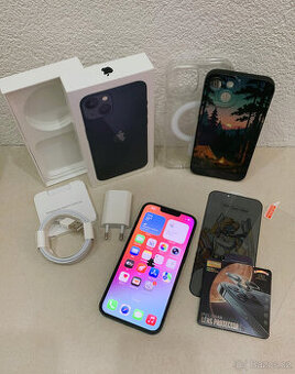 Apple iPhone 13 256GB Midnight - 100% baterie + záruka
