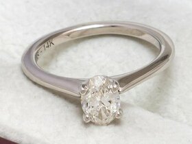 14K prsten s diamantem 0,46ct -Harr&Jacobs - certifikát GIA
