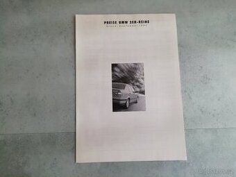 BMW E36 - ceník 1992 - doprava v ceně