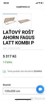 Výklopný rošt 120x200 - nový, zabalený - 1