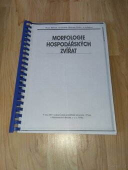 Vytištěná kniha/učebnice - Morfologie hospodářských zvířat