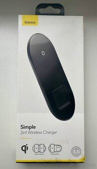 Baseus 2v1 Qi bezdrátová nabíječka 15W