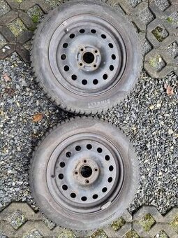 4 zimní pneu s disky 195x60x15,pirelli a barum,4x108