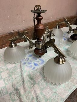 Lustr kov/dřevo již jen poslední kus